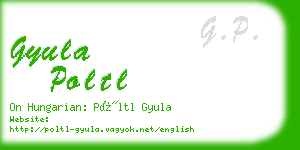 gyula poltl business card